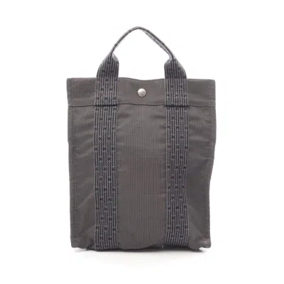 Pre-owned Hermes Gray Nylon Canvas Backpack Handbag ()