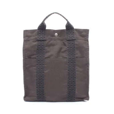 Pre-owned Hermes Gray Nylon Canvas Backpack ()