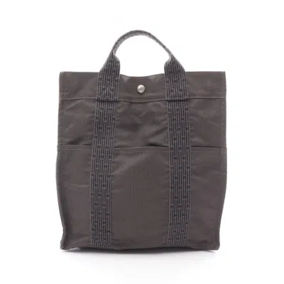 Pre-owned Hermes Gray Nylon Canvas Backpack ()