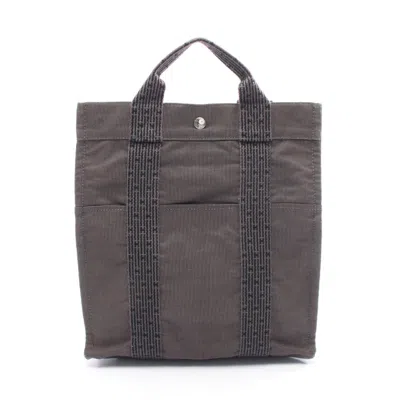 Pre-owned Hermes Gray Nylon Canvas Backpack ()