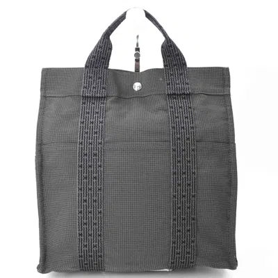 Pre-owned Hermes Gray Nylon Canvas Backpack ()