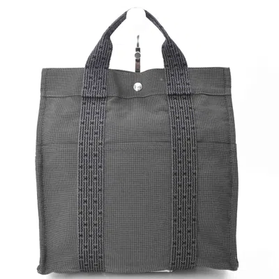 Pre-owned Hermes Gray Nylon Canvas Backpack ()