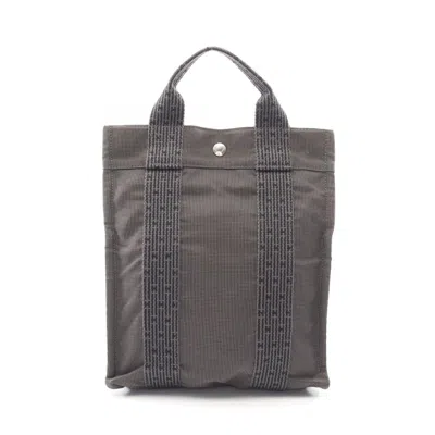 Pre-owned Hermes Gray Nylon Canvas Backpack ()