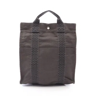 Pre-owned Hermes Gray Nylon Canvas Backpack ()