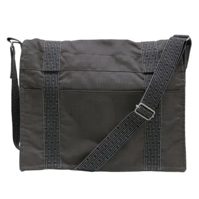 Pre-owned Hermes Gray Nylon Canvas Shoulder Bag ()