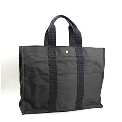 Pre-owned Hermes Gray Nylon Canvas Tote Bag ()