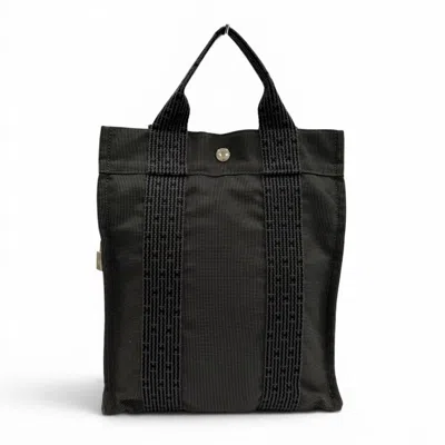 Pre-owned Hermes Gray Polyamide Polyester Backpack ()