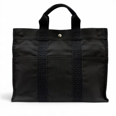 Pre-owned Hermes Gray Polyamide Polyester Tote Bag ()