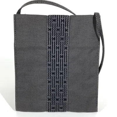 Pre-owned Hermes Gray Polyester Pochette Pouch Shoulder Bag ()