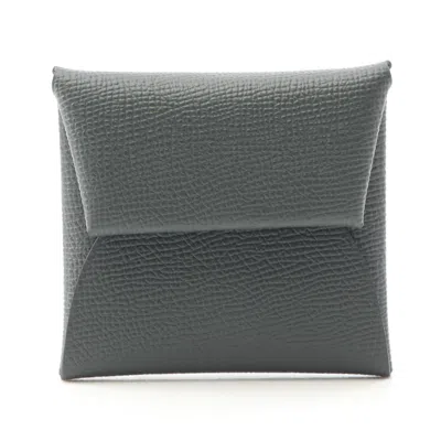 Pre-owned Hermes Green Epsom Leather Coin Purse/coin Case ()