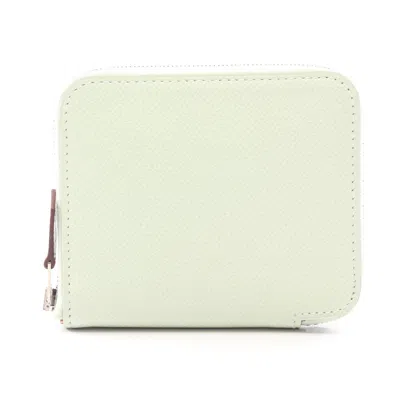 Pre-owned Hermes Green Epsom Leather Coin Purse/coin Case ()