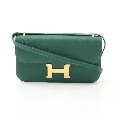 Pre-owned Hermes Green Epsom Leather Shoulder Bag ()