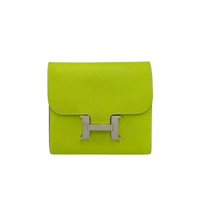 Pre-owned Hermes Green Epsom Leather Wallet (bi-fold) ()