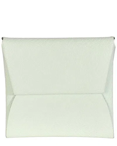 Pre-owned Hermes Hermès Green Leather Mysore Verso Bastia Change Purse (authentic Pre-loved)