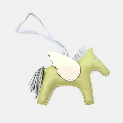 Pre-owned Hermes Green Leather Pegasus Rodeo Bag Medium