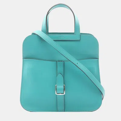 Pre-owned Hermes Green Mini Swift Halzan 22