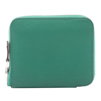 Pre-owned Hermes Green Mint Green Leather Wallet (bi-fold) ()