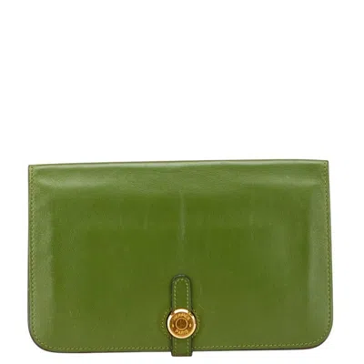 Pre-owned Hermes Green Swift Leather Wallet (bi-fold) ()