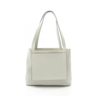 Pre-owned Hermes Green Taurillon Clemence Leather Tote Bag ()