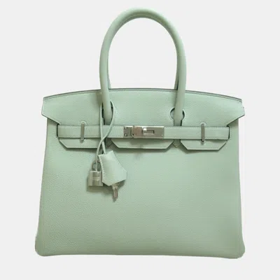 Pre-owned Hermes Green Togo Leather Birkin Handbag