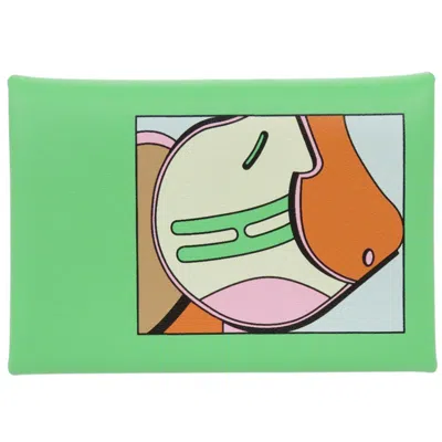 Pre-owned Hermes Green Vert Swift Leather Coin Purse/coin Case ()