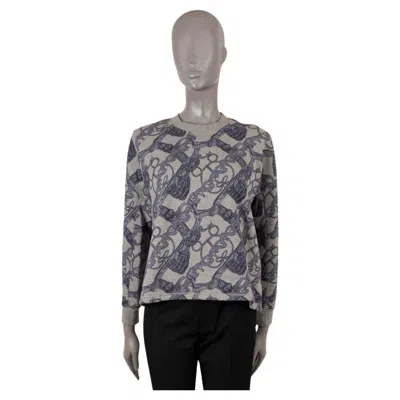 Pre-owned Hermes Grey & Purple Cotton 2020 Bride De Cour Sweatshirt Sweater 36 Xs