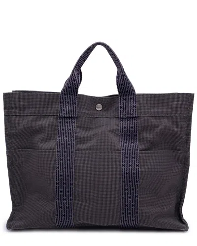 Pre-owned Hermes Hermès Grey Cotton Herline Tote (authentic Pre-loved)