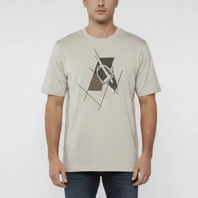 Pre-owned Hermes Grey Graphic Print Cotton Jersey Crewneck T-shirt L In Gray