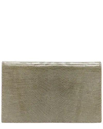 Pre-owned Hermes Hermès Grey Leather Bifold Long Wallet (authentic Pre-loved) In Gray