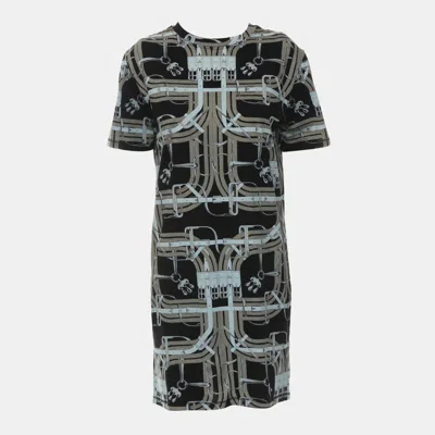 Pre-owned Hermes Grey Printed Dress