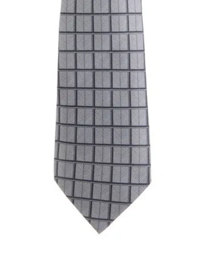 Pre-owned Hermes Grey Silk  Tie