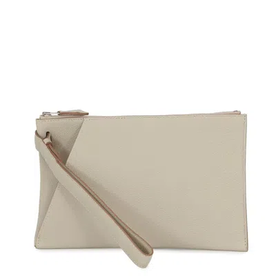 Pre-owned Hermes Gris Tourterelle Togo Leather Clutch Bag ()