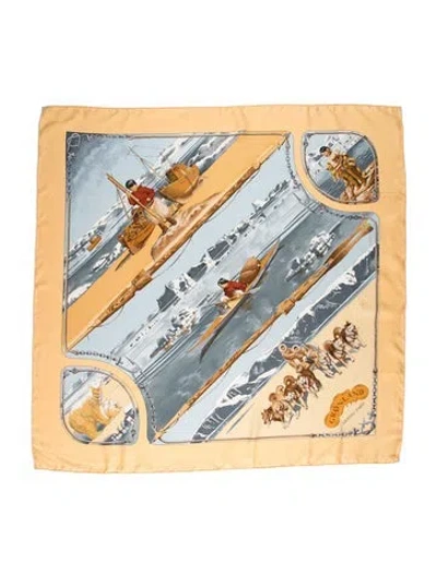 Pre-owned Hermes Gronland Silk Scarf