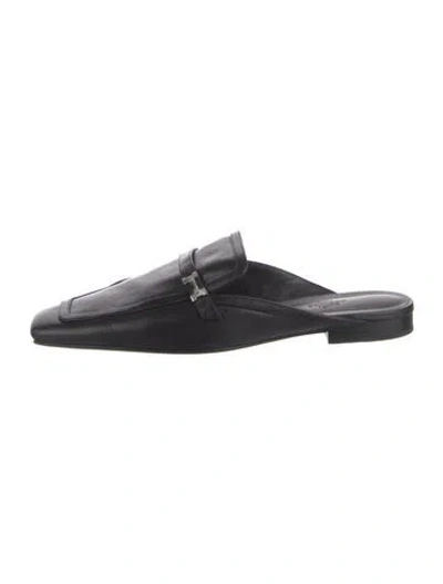 Pre-owned Hermes Groupie H Logo Mules In Black