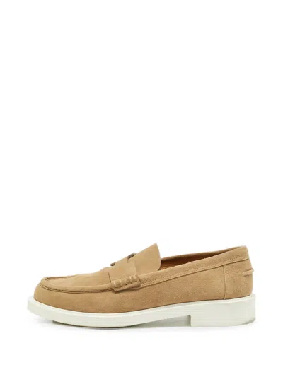 Pre-owned Hermes Guillaume Loafers In Neutral