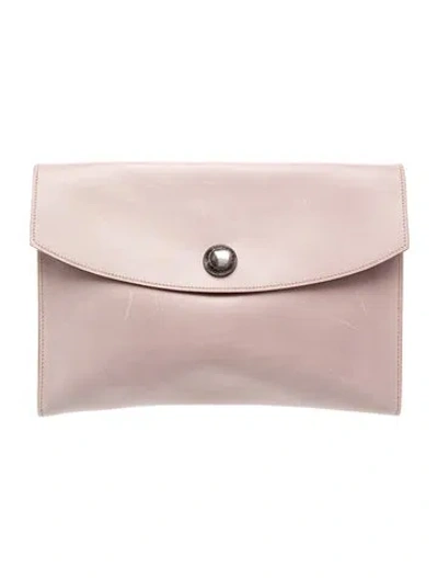 Pre-owned Hermes Gulliver Touareg Rio Clutch In Pink
