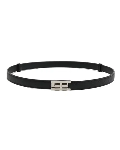 Pre-owned Hermes Hermès H Belt, Size 105 In Black