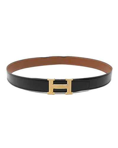 Pre-owned Hermes Hermès H Belt, Size 90 In Black