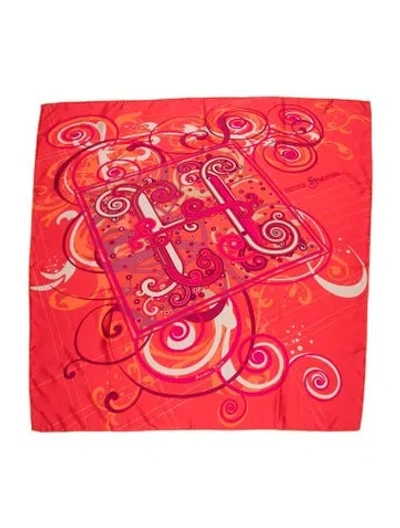 Pre-owned Hermes H Comme Histoires Silk Scarf W/ Tags In Red