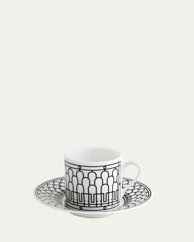 Hermes H Deco Coffee Cup And Saucer, 3 Oz.