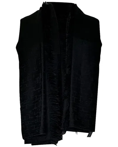 Hermes Hermès H Logo Accent Scarf (authentic Pre-loved) In Black