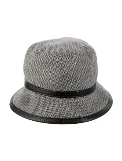 Pre-owned Hermes H Logo Bucket Hat In Black