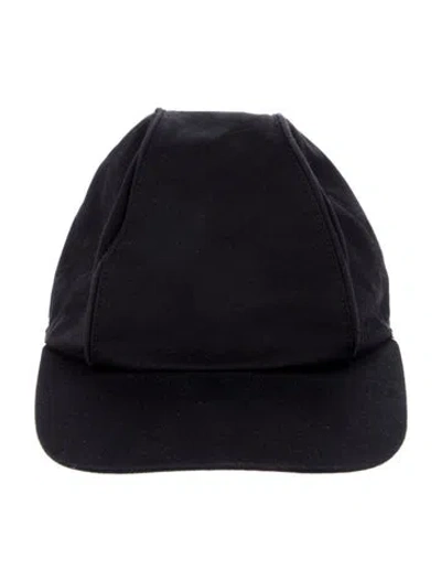 Pre-owned Hermes H Logo Cap In Black