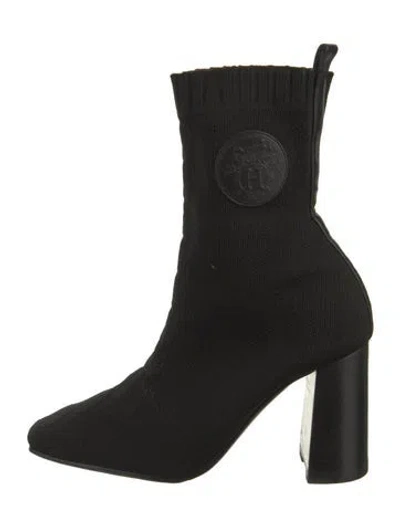 Pre-owned Hermes H Logo Sock Boots In Black