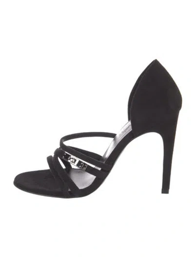 Pre-owned Hermes H Logo Suede D'orsay Pumps In Blue