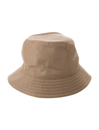 Pre-owned Hermes 'h Passant' Calvi Bucket Hat In Neutrals