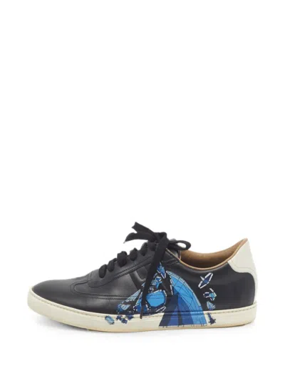 Pre-owned Hermes H Quicker Low-top Sneakers In Black