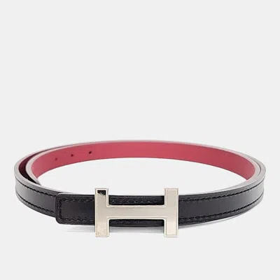 Pre-owned Hermes H Reversible Belt (x) In Black
