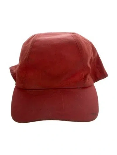 Pre-owned Hermes H Riley Cap In Orange