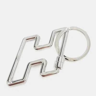 Pre-owned Hermes H Too Speed Silver Keyring